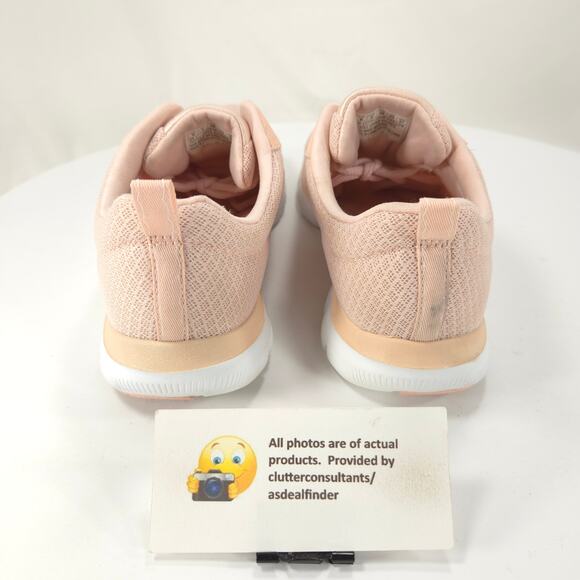 Skechers Flex Appeal 2.0 Athletic Lace Up Running Shoe Womens Size 8 12775 Pink - Picture 3 of 9